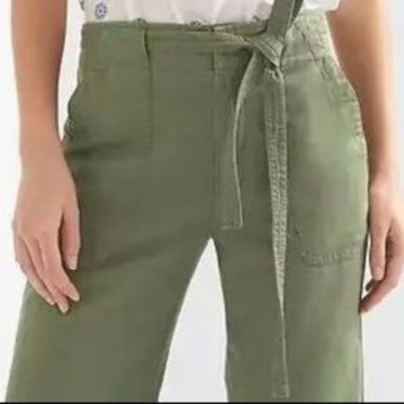 Gap Tie Belt Wide Leg Trousers Pants, Black (20) - Picture 4 of 4